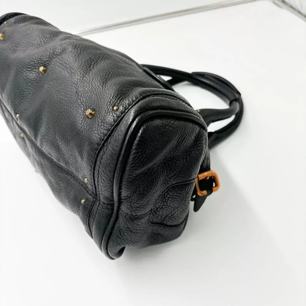 🌺🩷 Authentic Chloe Paddington Medium Black Padlock Hand Bag Tote Bag Very good✨🔥 🤎🌆