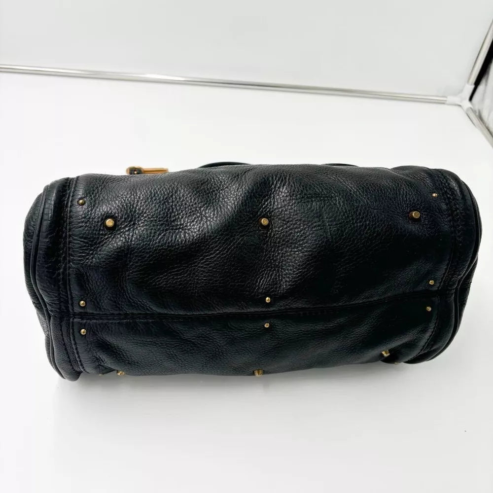 🌺🩷 Authentic Chloe Paddington Medium Black Padlock Hand Bag Tote Bag Very good✨🔥 🤎🌆