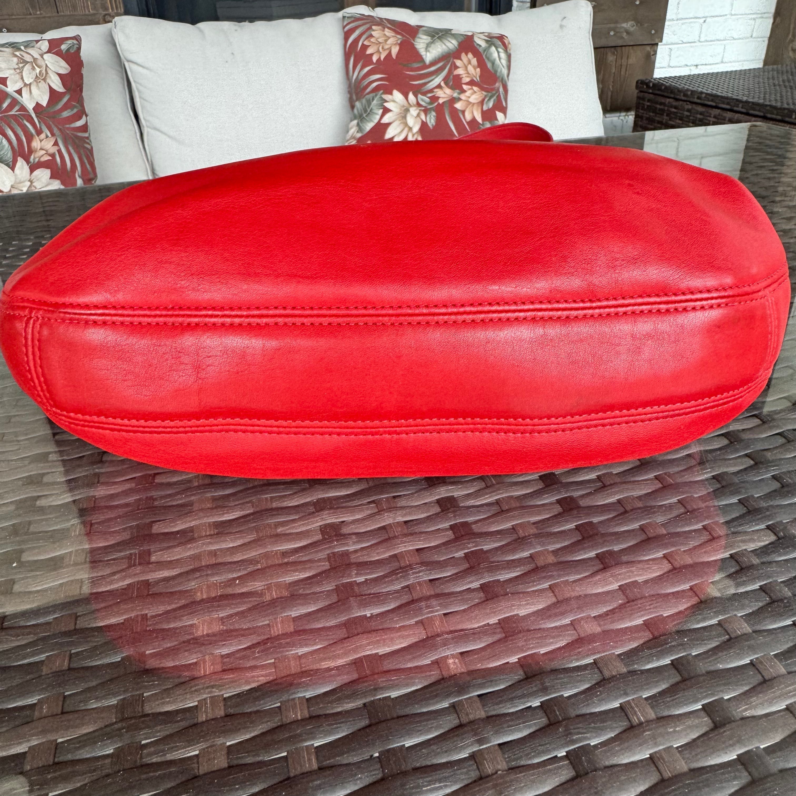 🌺🩷 Vintage Coach Soho Red Eldridge Hobo 4166🍒❤️‍🔥 🤎🌆