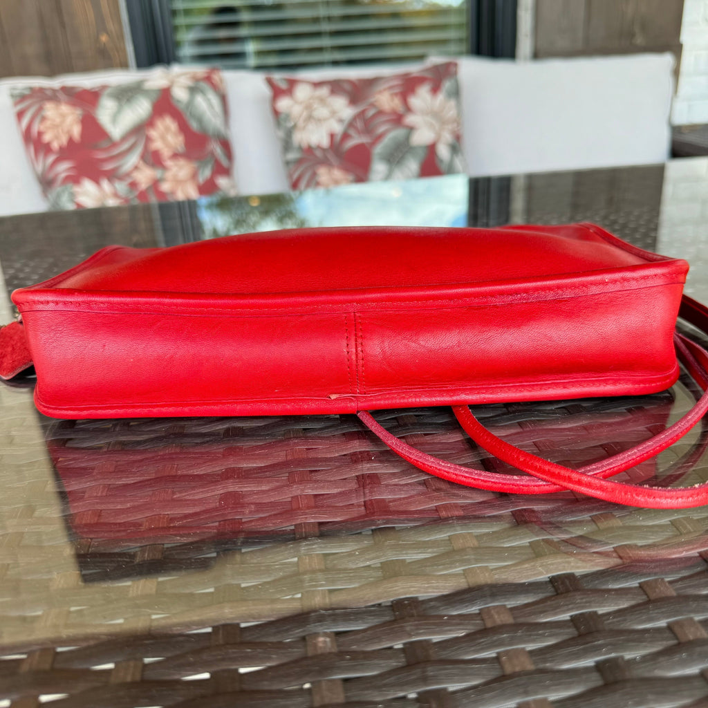 🌺🩷 Vintage Coach Red Zippered Clutch 9455🍎🔥 🤎🌆