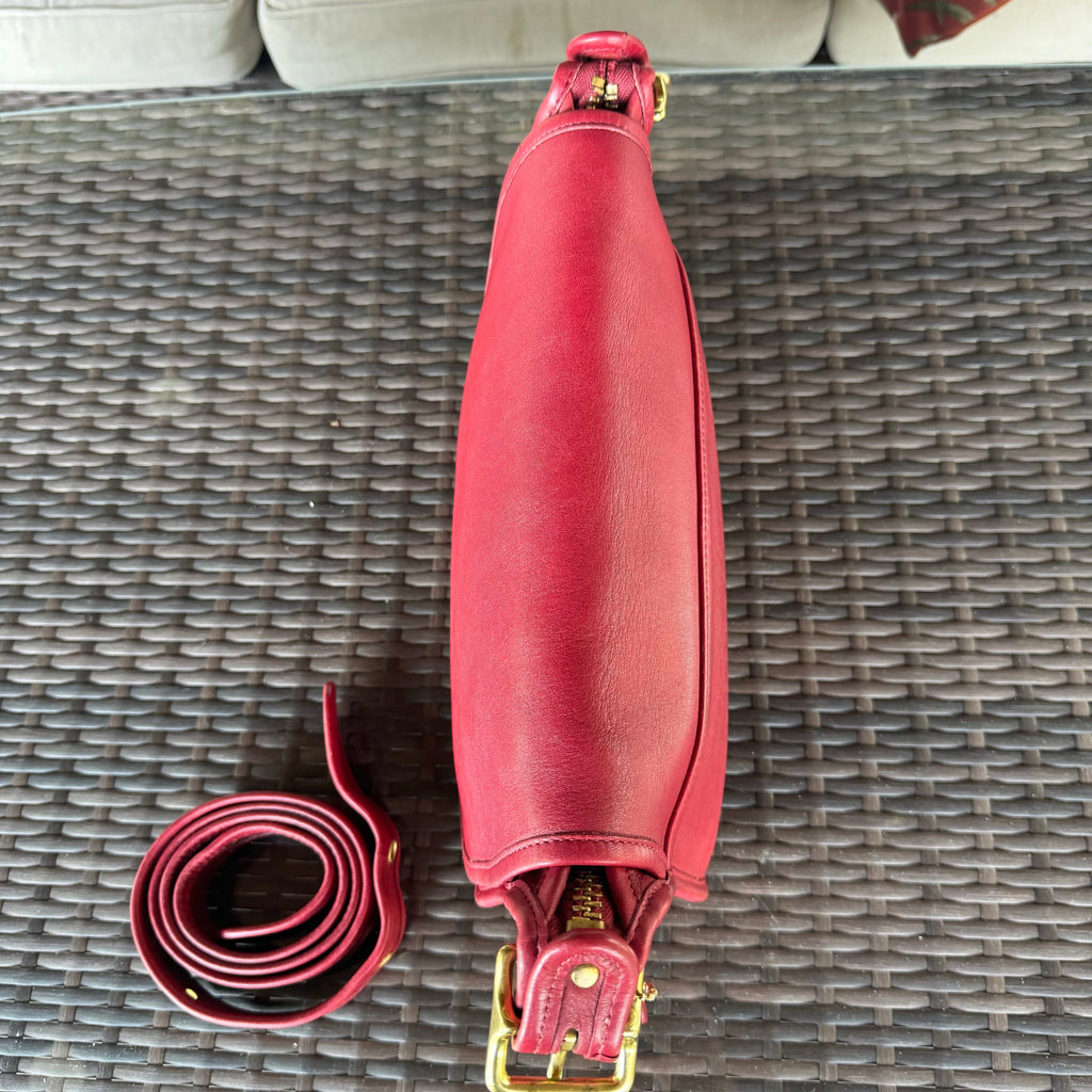 🌺🩷 Vintage Coach Red Patricias Legacy 9951🍒❤️‍🔥 🤎🌆
