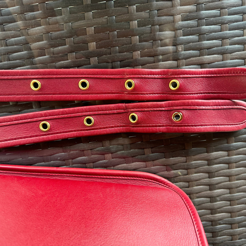 🌺🩷 Vintage Coach Red Patricias Legacy 9951🍒❤️‍🔥 🤎🌆