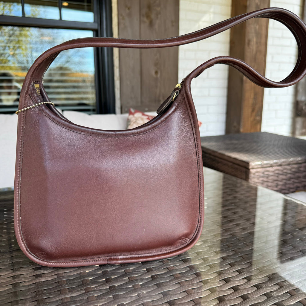 🌺🩷 Vintage Coach Mahogany Brown 9020 Mini Ergo Zip🖤🍫 🤎🌆