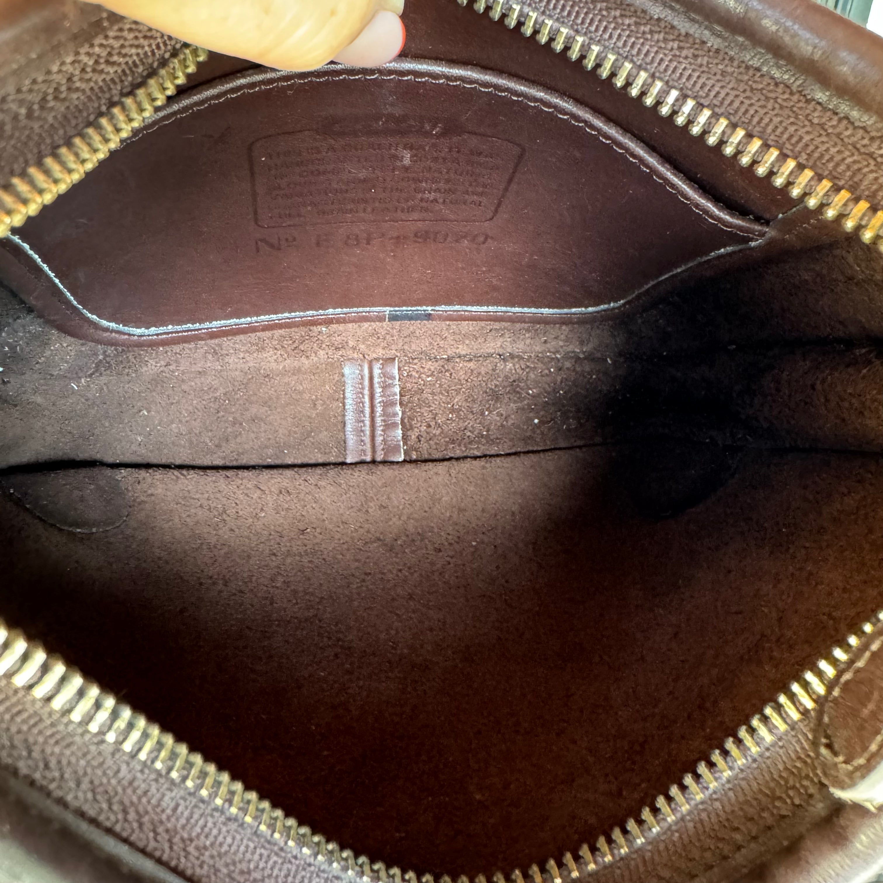 🌺🩷 Vintage Coach Mahogany Brown 9020 Mini Ergo Zip🖤🍫 🤎🌆