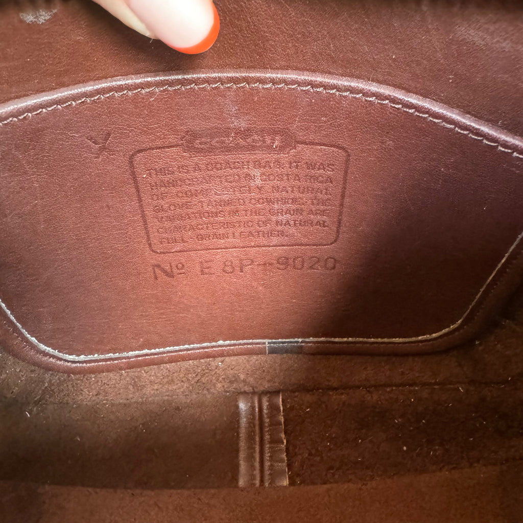 🌺🩷 Vintage Coach Mahogany Brown 9020 Mini Ergo Zip🖤🍫 🤎🌆