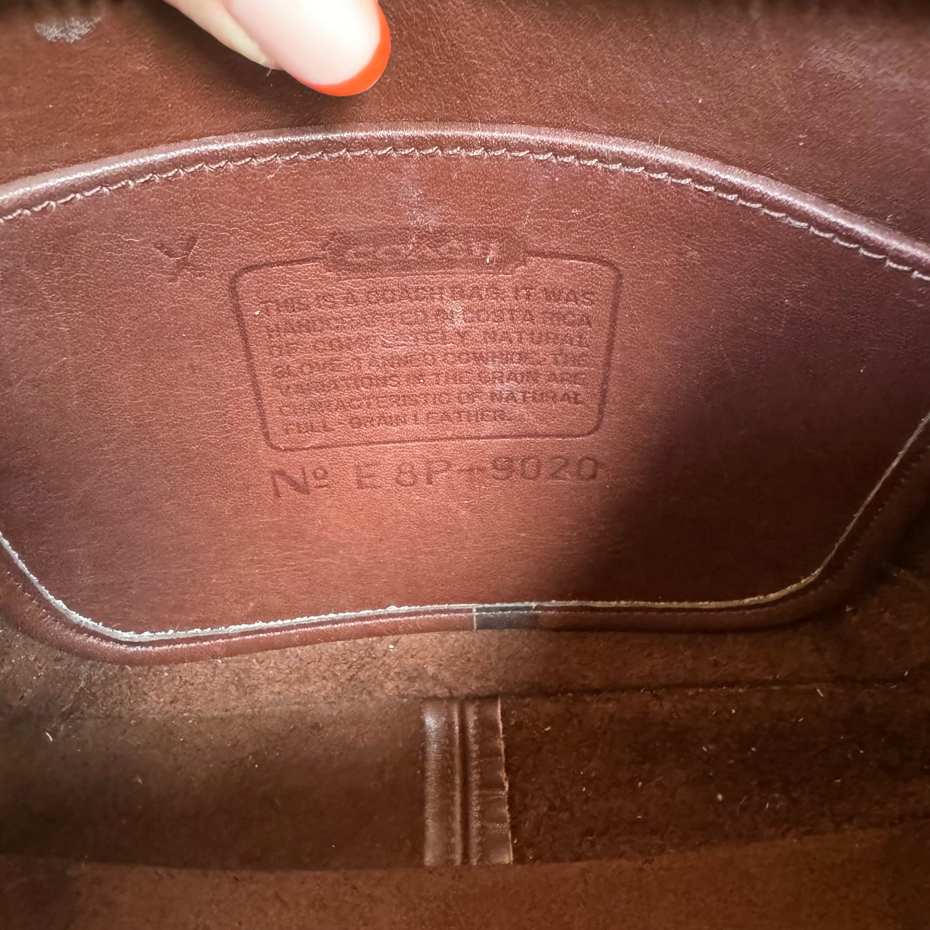 🌺🩷 Vintage Coach Mahogany Brown 9020 Mini Ergo Zip🖤🍫 🤎🌆