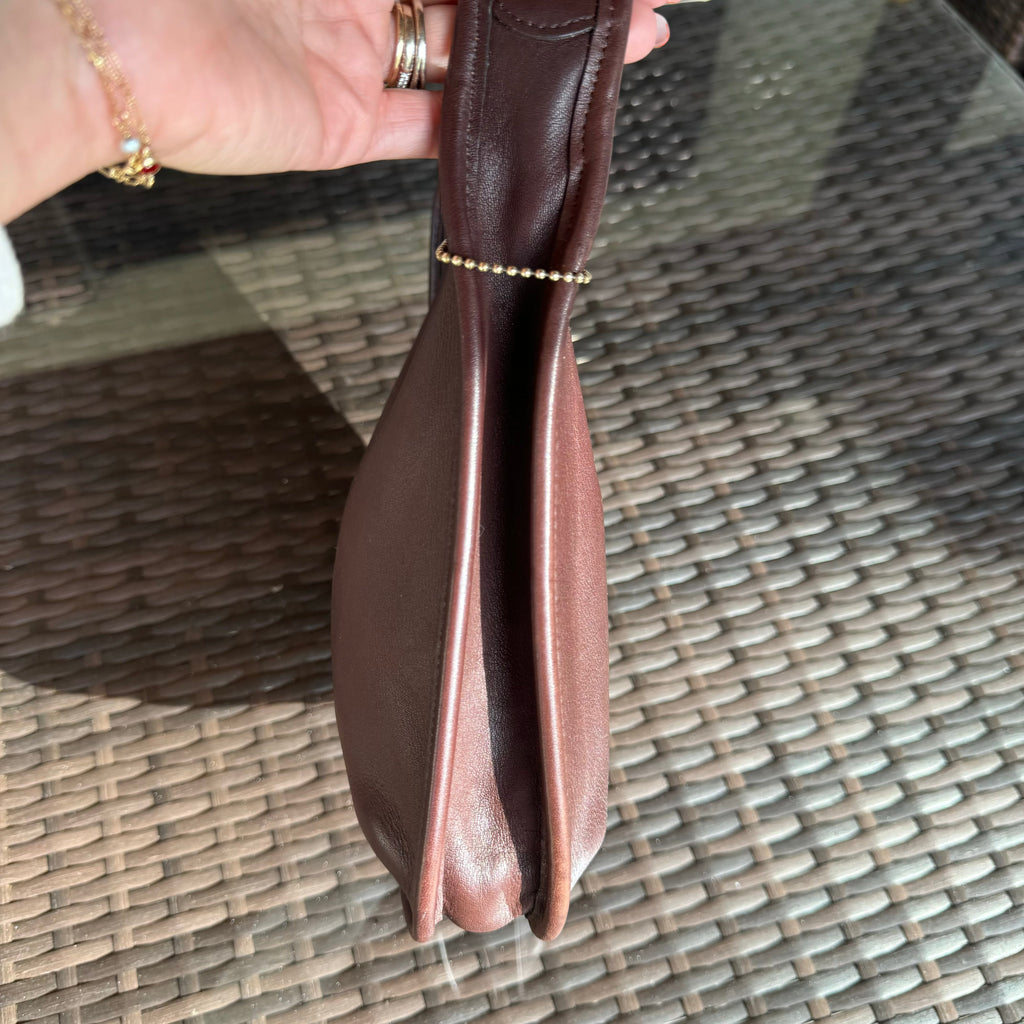 🌺🩷 Vintage Coach Mahogany Brown 9020 Mini Ergo Zip🖤🍫 🤎🌆