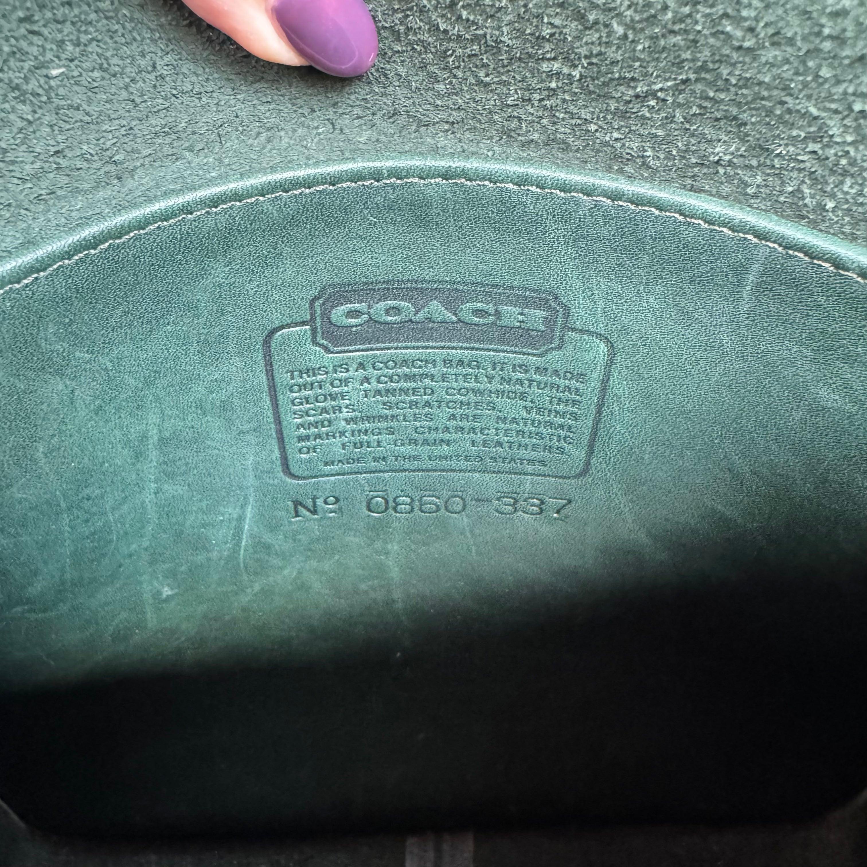 🌺🩷 Vintage Coach Bottle Green Station Bag 5130🌲🍀 🤎🌆