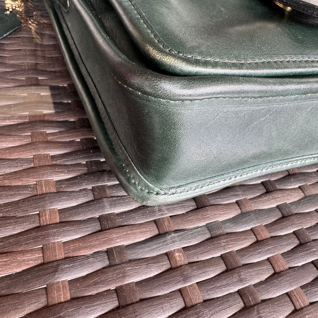 🌺🩷 Vintage Coach Bottle Green Station Bag 5130🌲🍀 🤎🌆