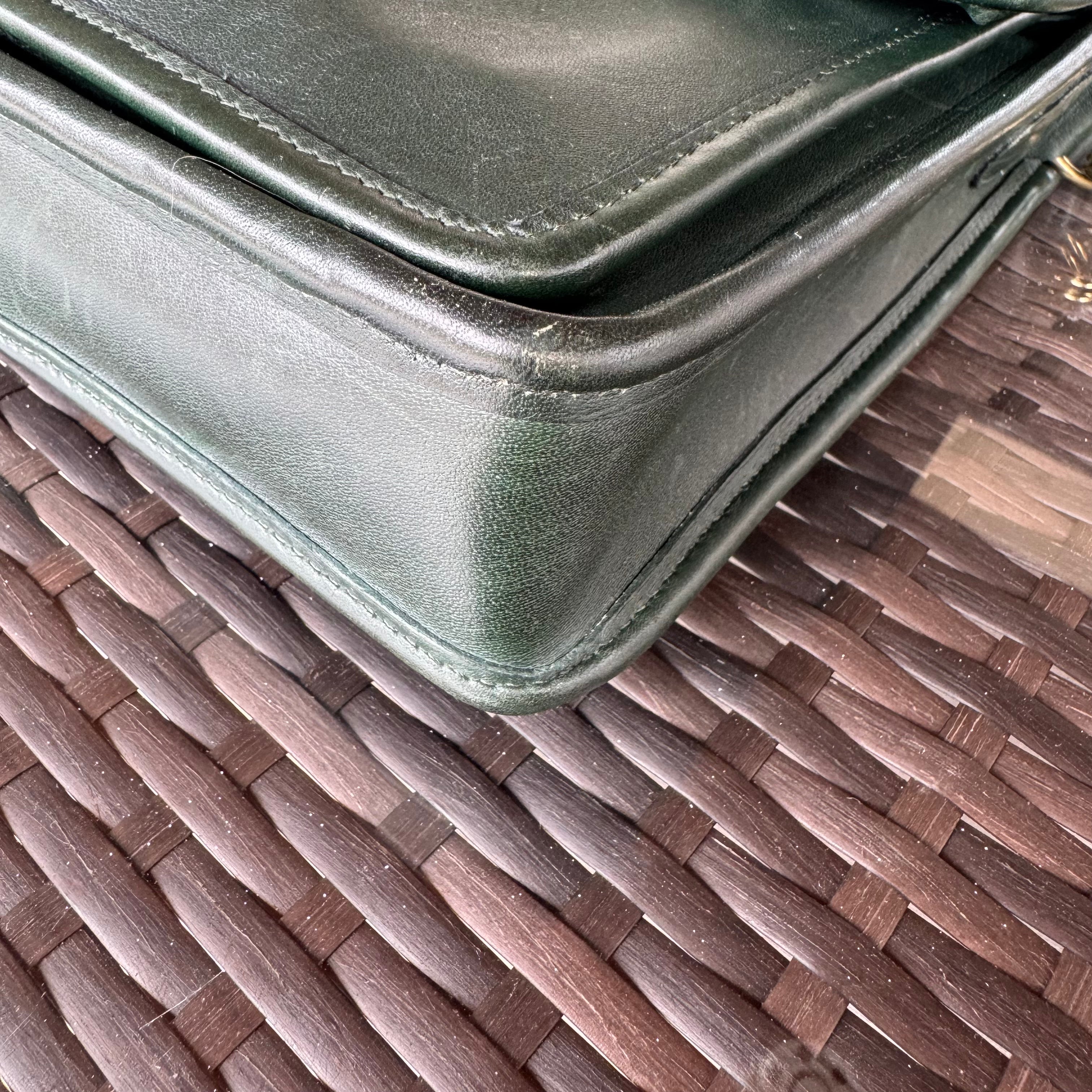 🌺🩷 Vintage Coach Bottle Green Station Bag 5130🌲🍀 🤎🌆