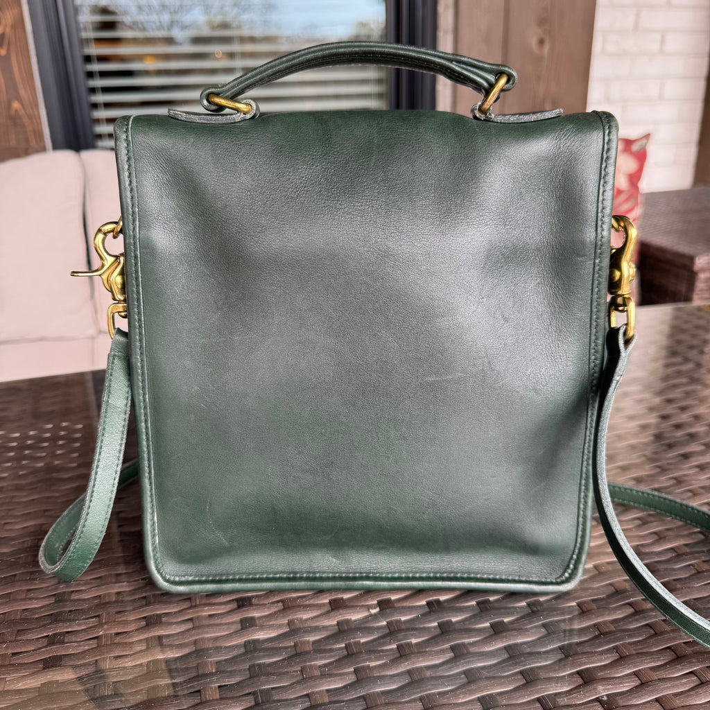 🌺🩷 Vintage Coach Bottle Green Station Bag 5130🌲🍀 🤎🌆