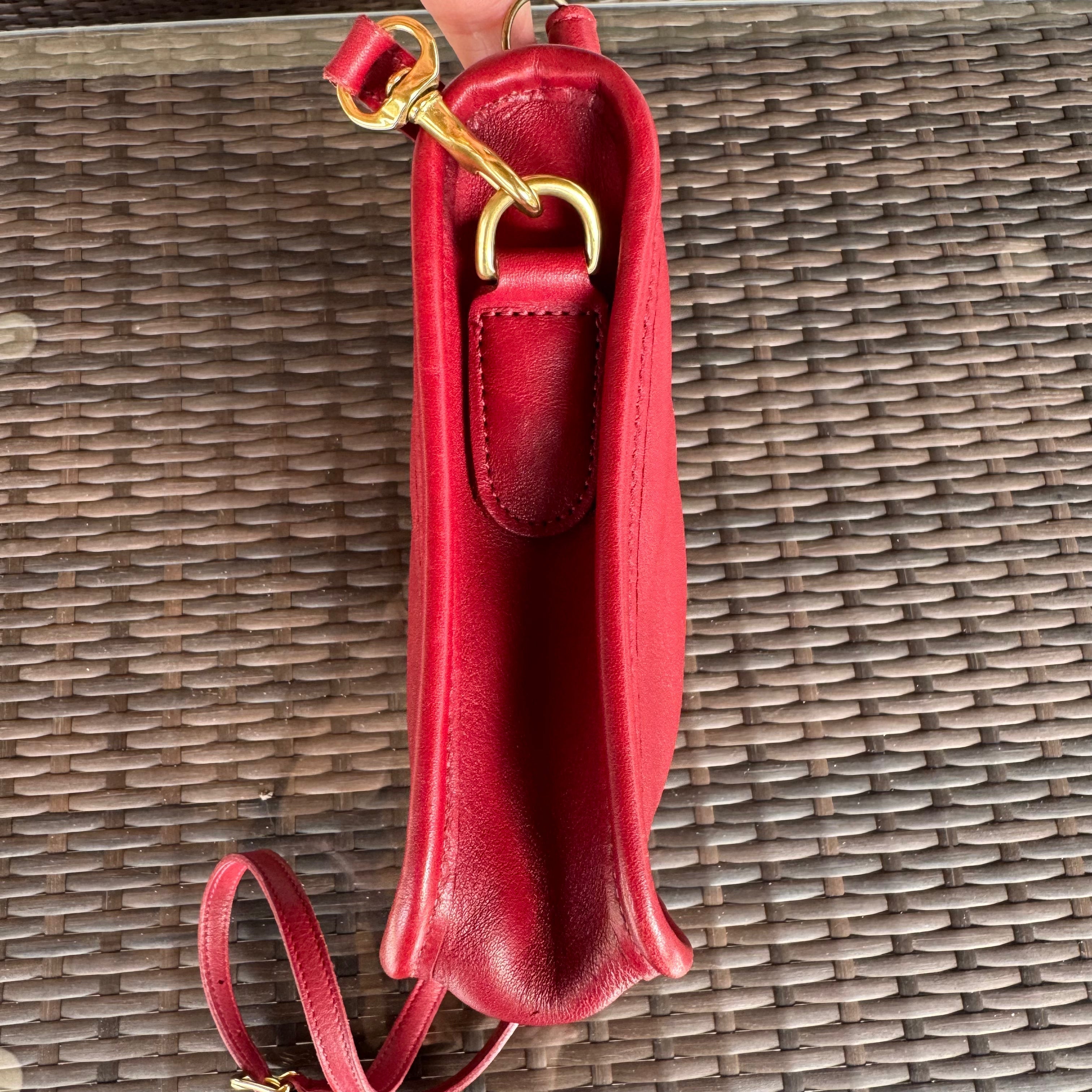 🌺🩷 Vintage Coach Red Basic Bag 9455🍎🔥 🤎🌆