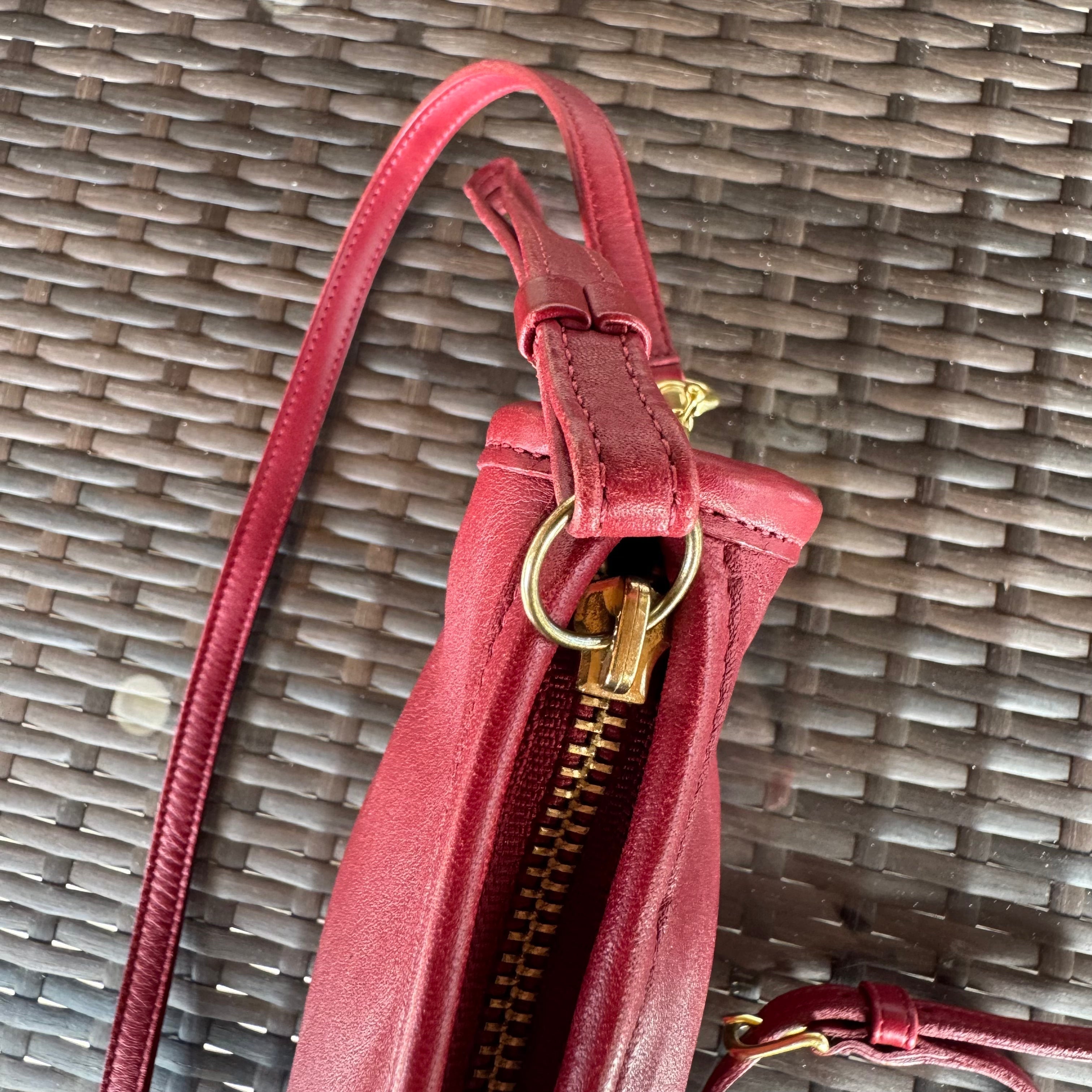 🌺🩷 Vintage Coach Red Basic Bag 9455🍎🔥 🤎🌆