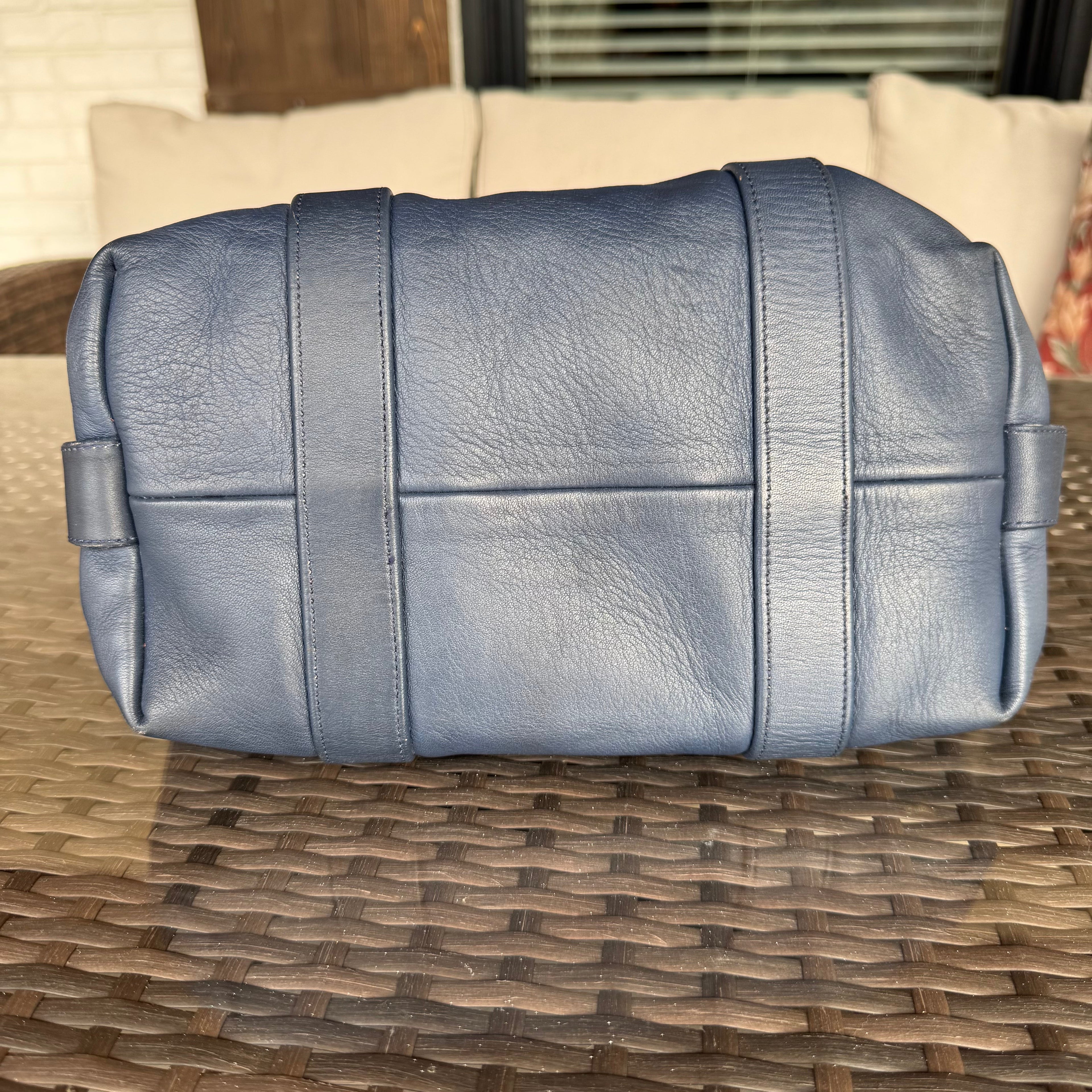 🌺🩷 Vintage Coach Blue Soft Satchel 4055🍂✨ 🤎🌆