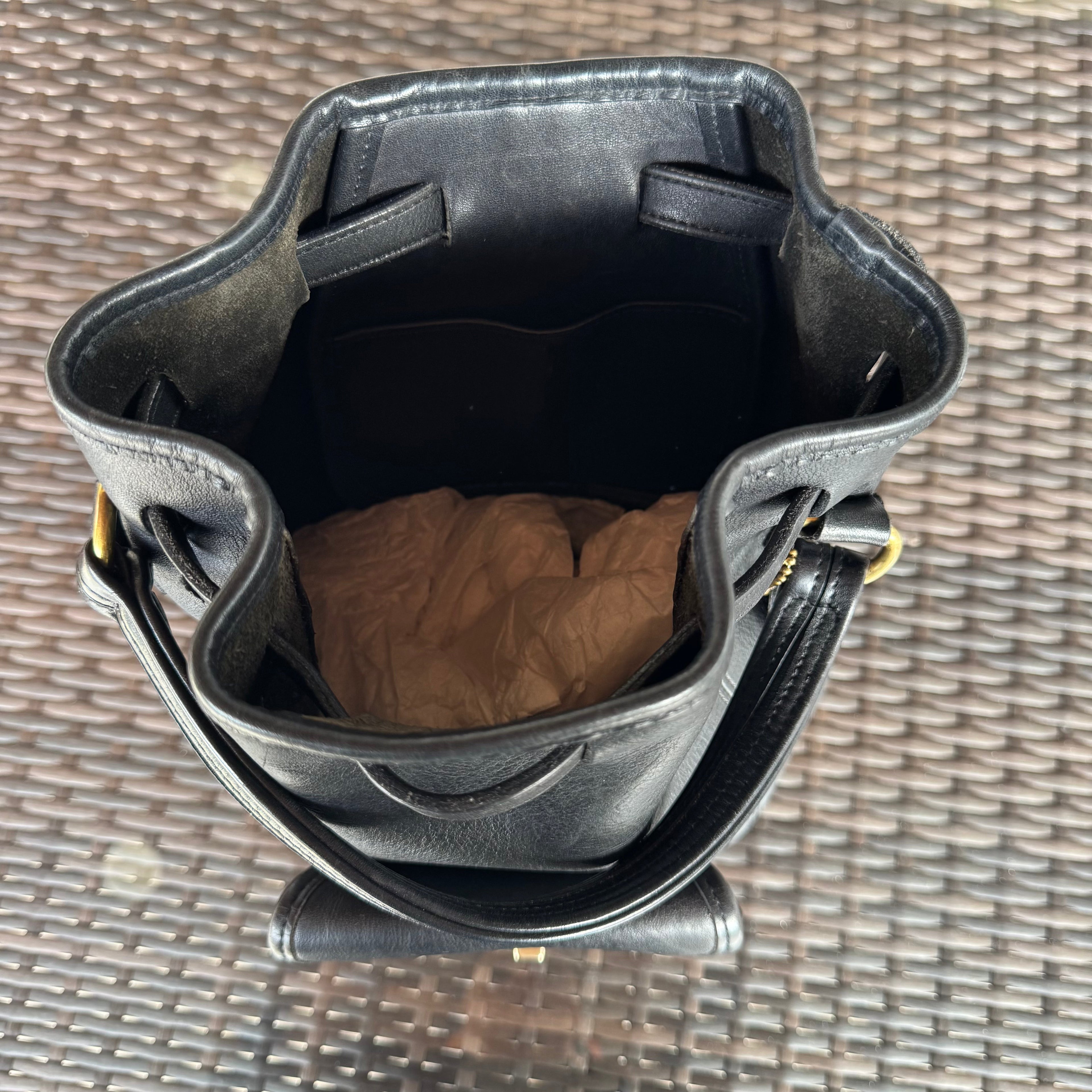 🌺🩷 Vintage Coach Black Handle Backpack 9992🖤🍫 🤎🌆