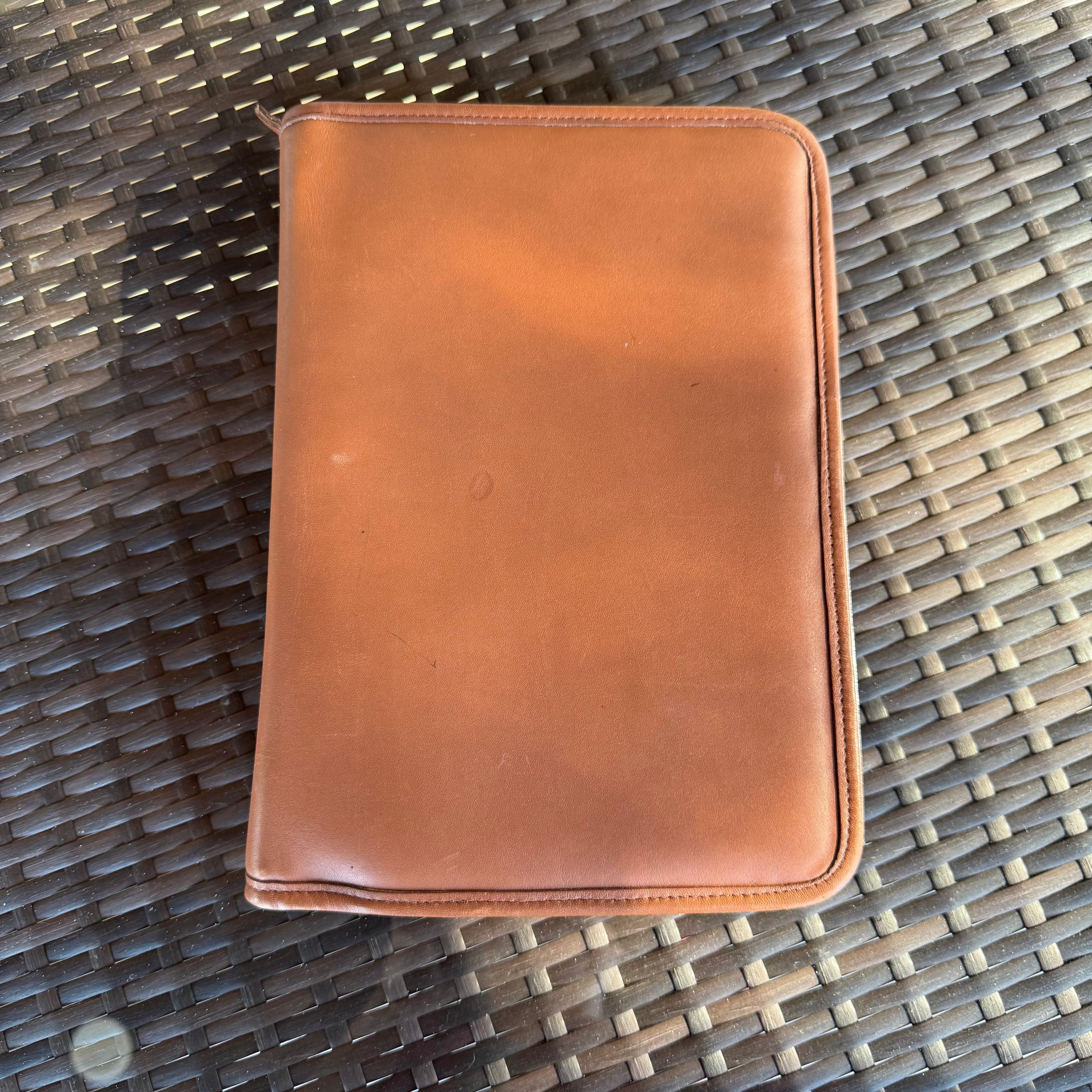 🌺🩷 Vintage Coach British Tan Zip Around Organizer Large Planner 5223🌺🩷 🤎🌆