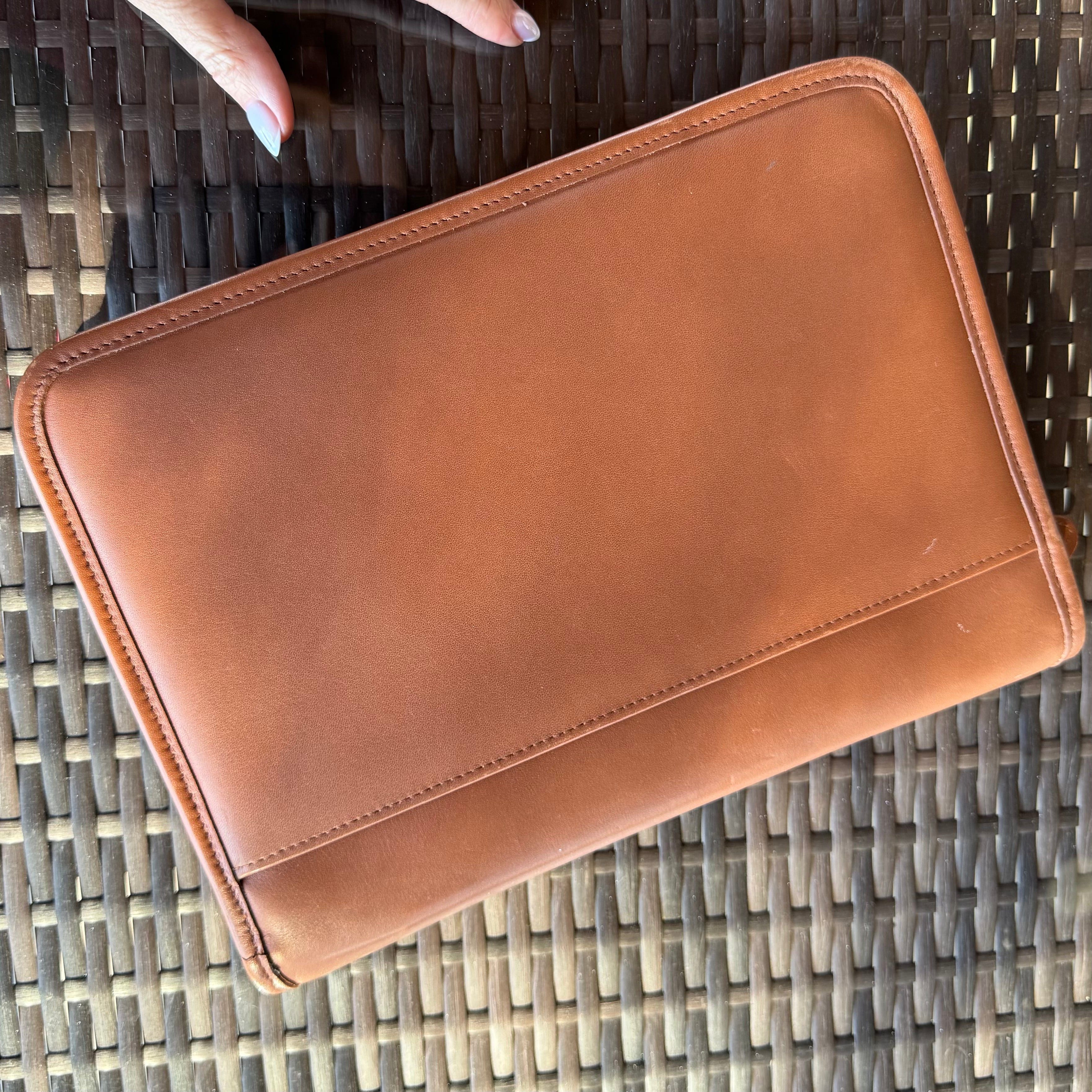 🌺🩷 Vintage Coach British Tan Zip Around Organizer Large Planner 5223🌺🩷 🤎🌆