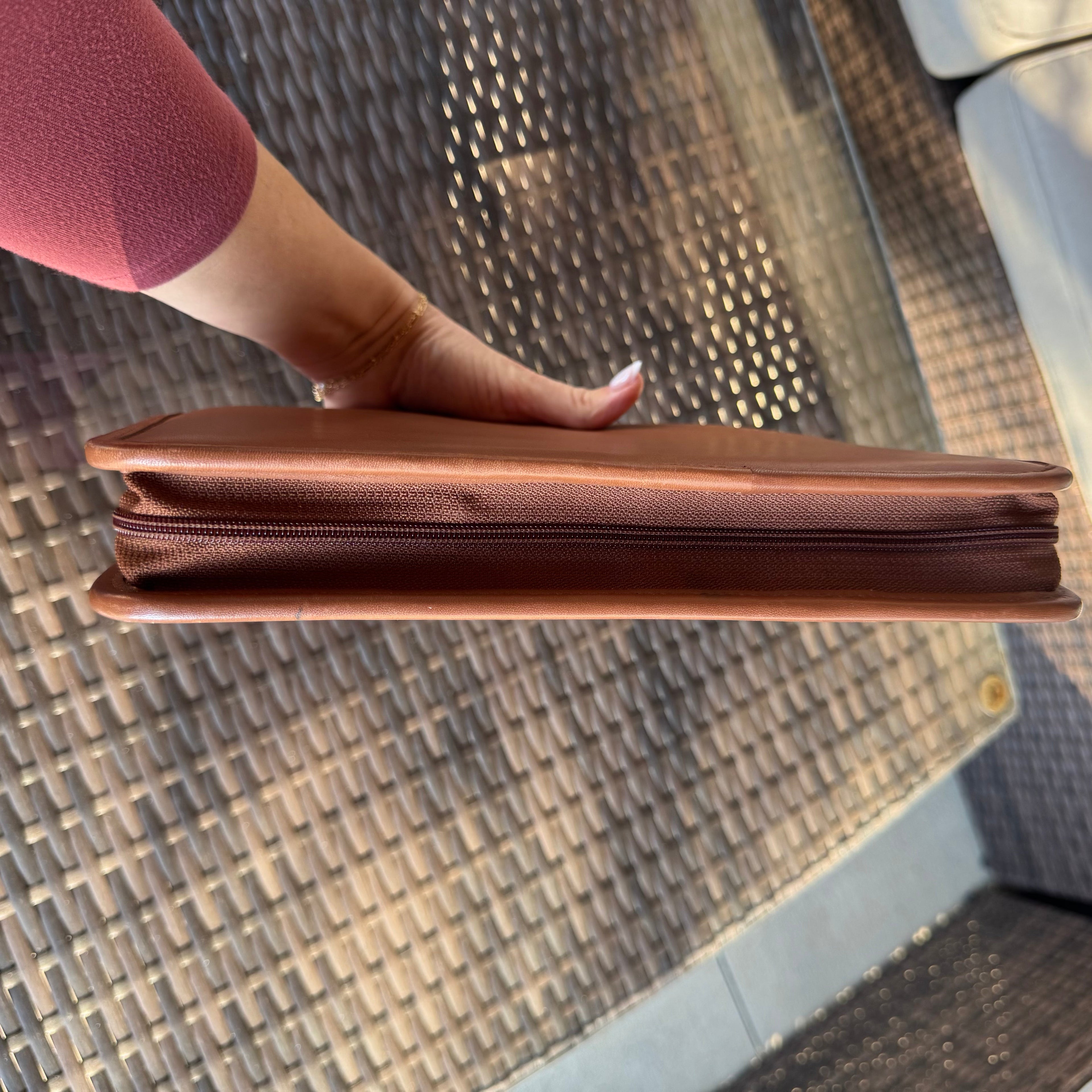 🌺🩷 Vintage Coach British Tan Zip Around Organizer Large Planner 5223🌺🩷 🤎🌆