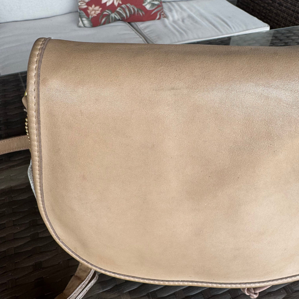 🌺🩷 Vintage Coach 4050 Shoulder Bag In Taupe Lightweight Leather🍂✨ 🤎🌆