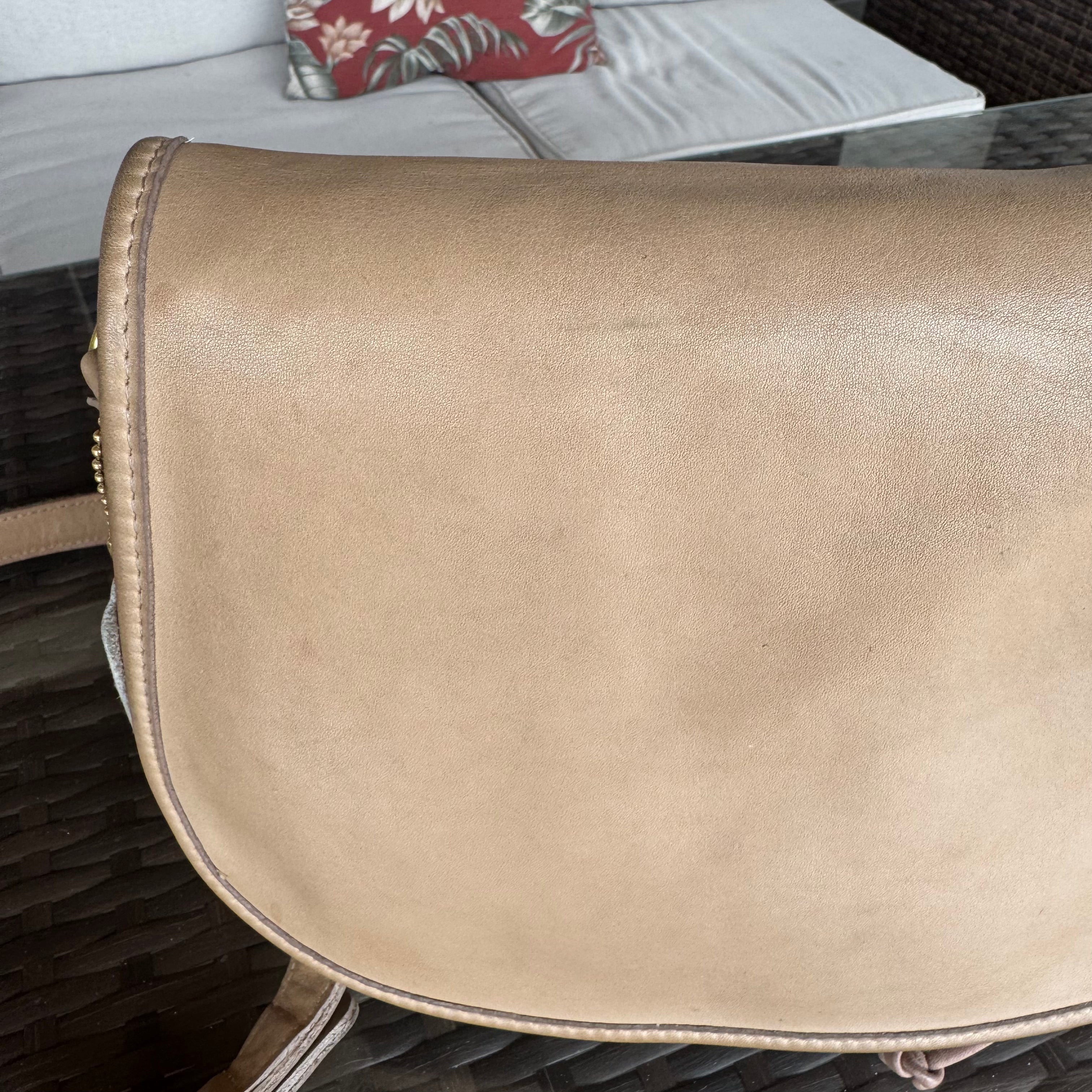 🌺🩷 Vintage Coach 4050 Shoulder Bag In Taupe Lightweight Leather🍂✨ 🤎🌆