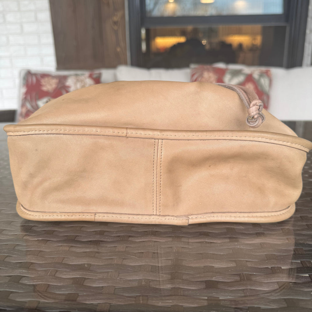 🌺🩷 Vintage Coach 4050 Shoulder Bag In Taupe Lightweight Leather🍂✨ 🤎🌆