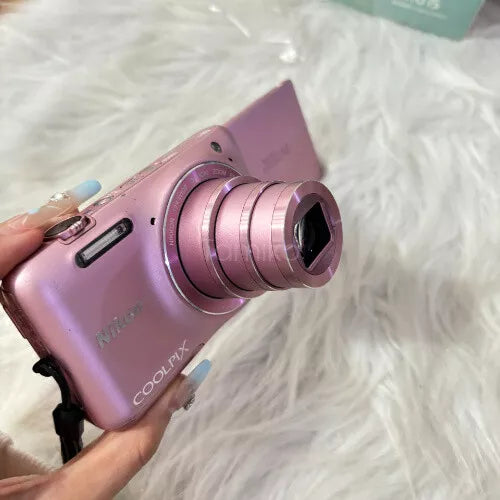 🌺🩷 Nikon COOLPIX S6600 Pink 16.0MP Digital Camera used less💜🍇 🤎🌆