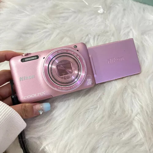 🌺🩷 Nikon COOLPIX S6600 Pink 16.0MP Digital Camera used less💜🍇 🤎🌆