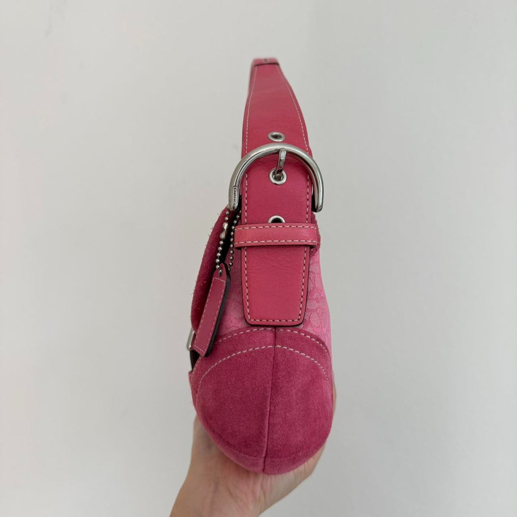 🌺🩷 Vintage Coach Soho Jacquard shoulder bag 🤎🌆