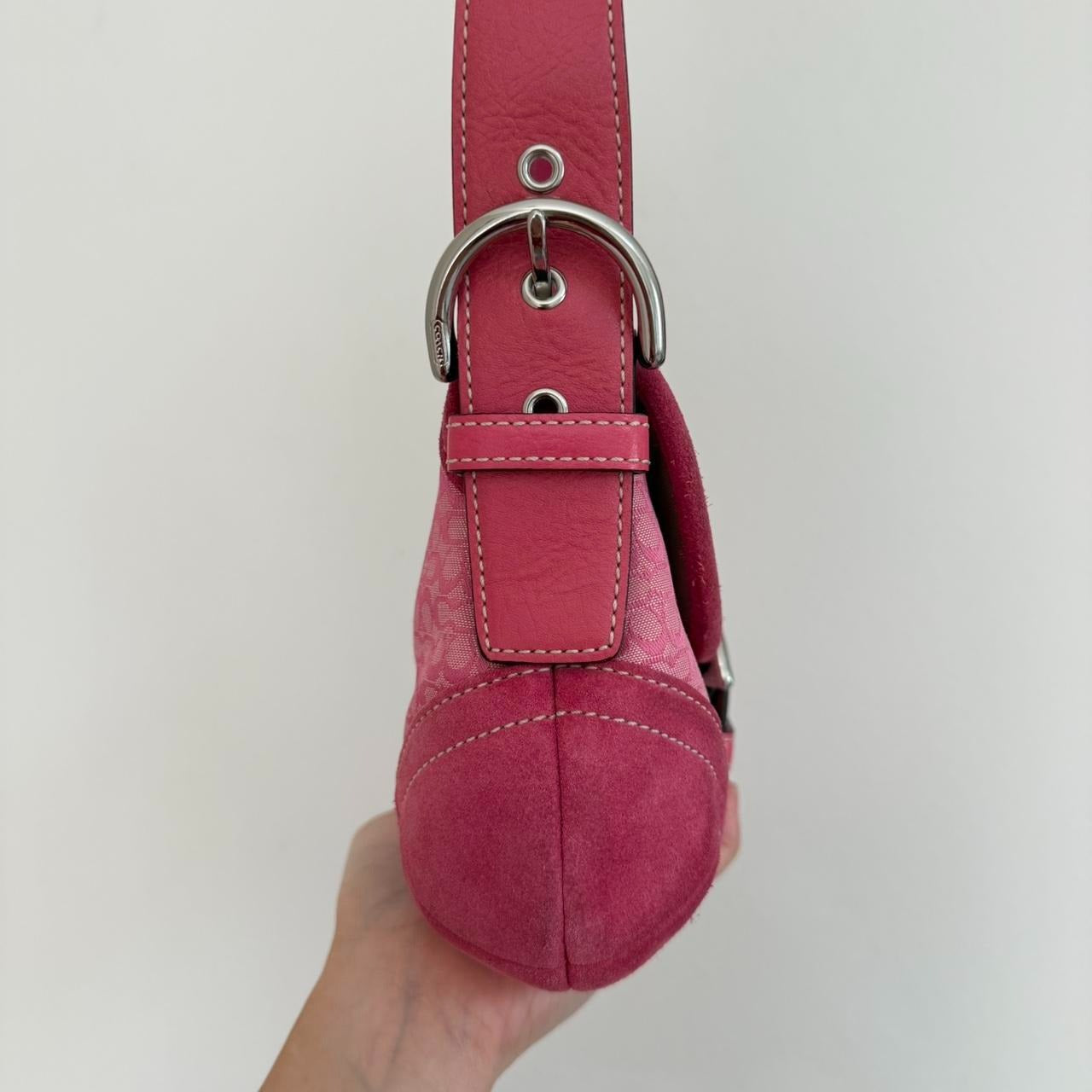 🌺🩷 Vintage Coach Soho Jacquard shoulder bag 🤎🌆