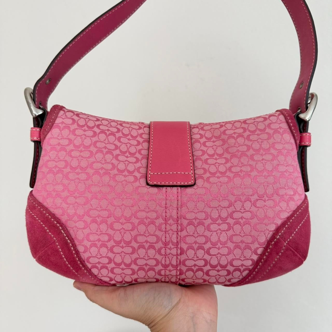 🌺🩷 Vintage Coach Soho Jacquard shoulder bag 🤎🌆