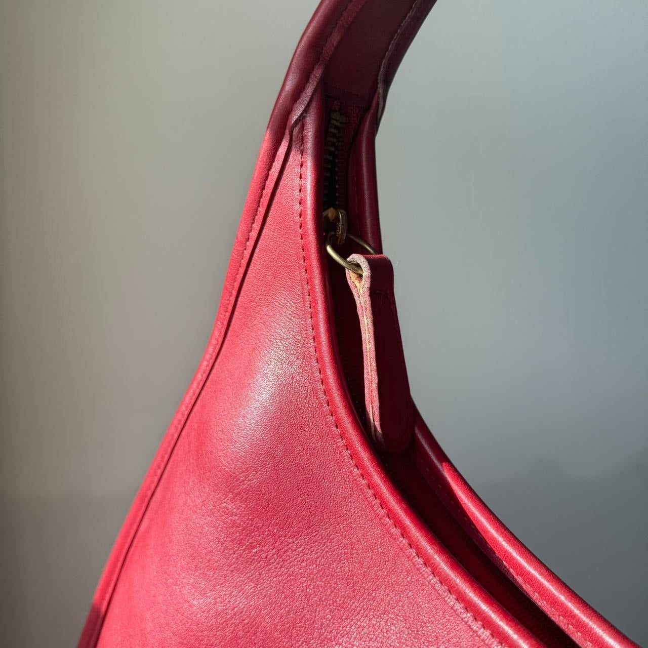 🌺🩷 Vintage Coach Ergo Zip Hobo 9025 red 🤎🌆