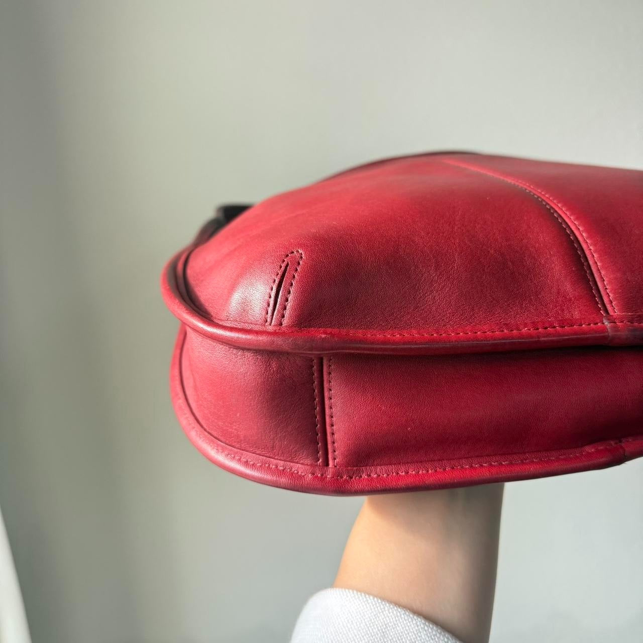 🌺🩷 Vintage Coach Ergo Zip Hobo 9025 red 🤎🌆