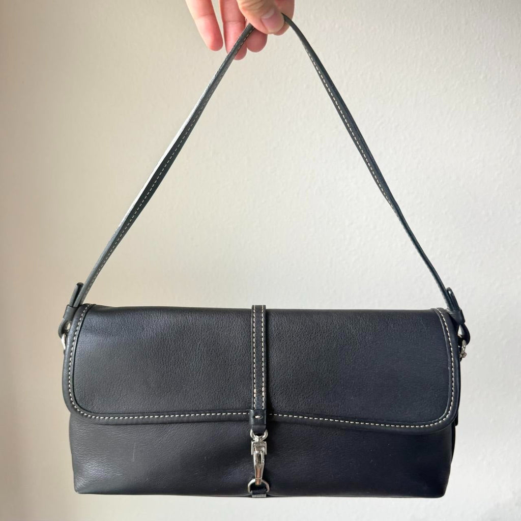 🌺🩷 Vintage Coach Hamptons Clip Demi flap 🤎🌆