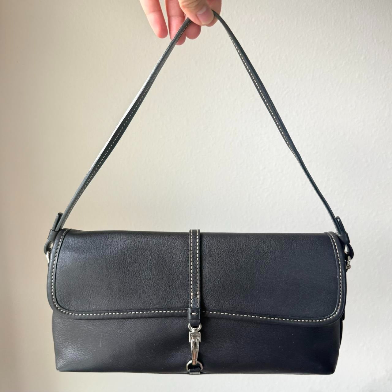 🌺🩷 Vintage Coach Hamptons Clip Demi flap 🤎🌆