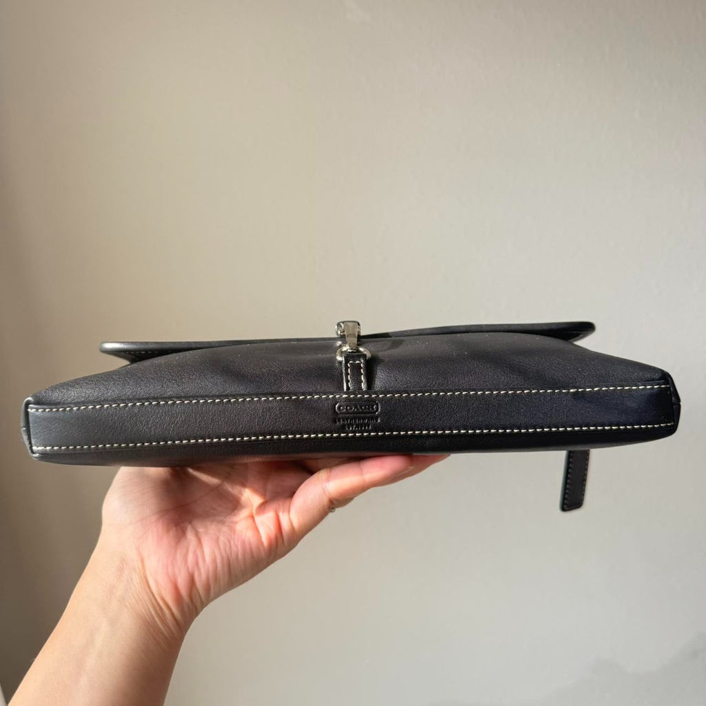 🌺🩷 Vintage Coach Hamptons Clip Demi flap 🤎🌆