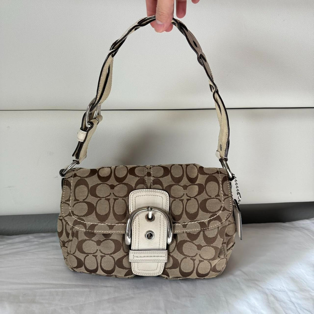 🌺🩷 Coach soho jacquard shoulder bag 🤎🌆