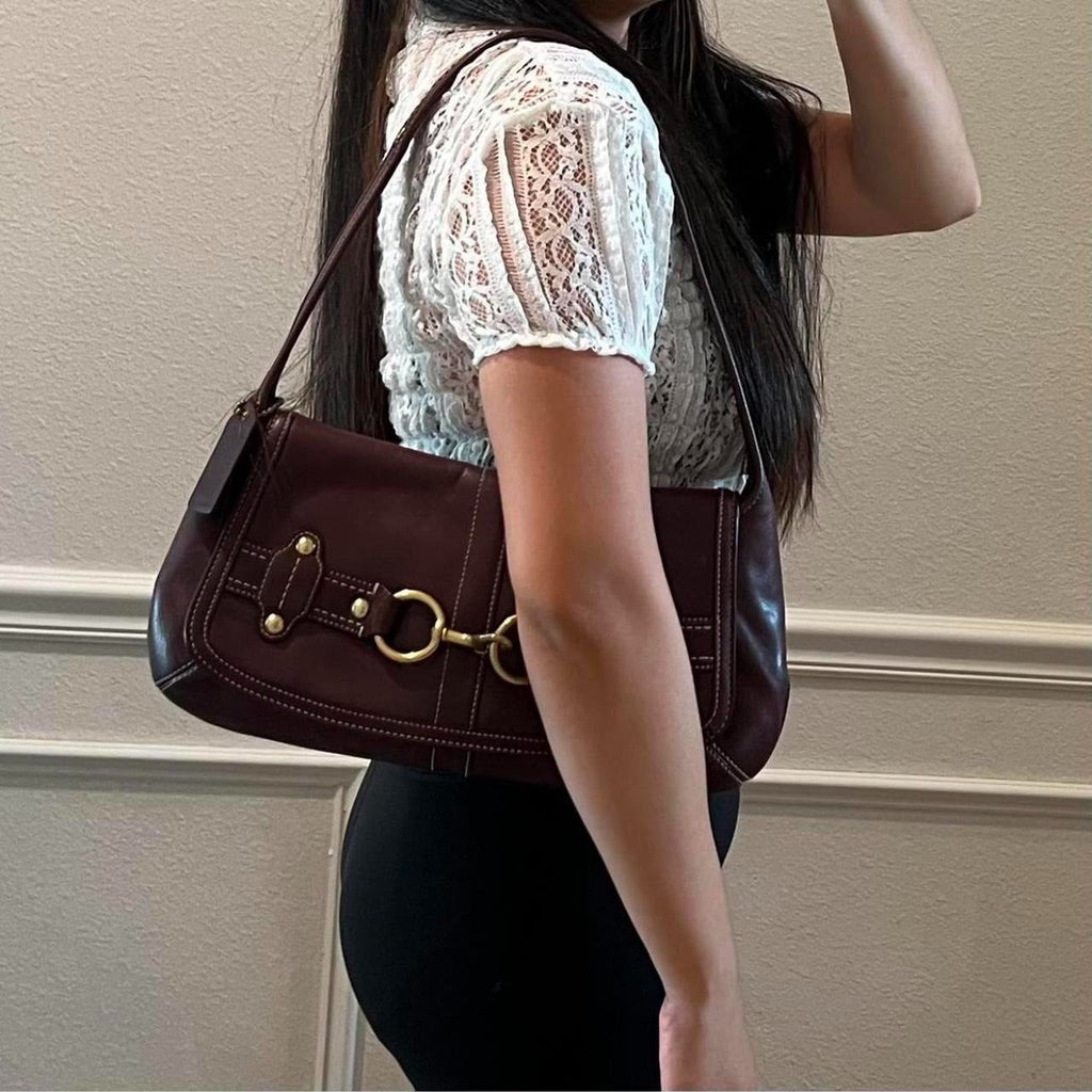 🌺🩷 Authentic Coach Ergo Belted Flap Bag 🤎🌆