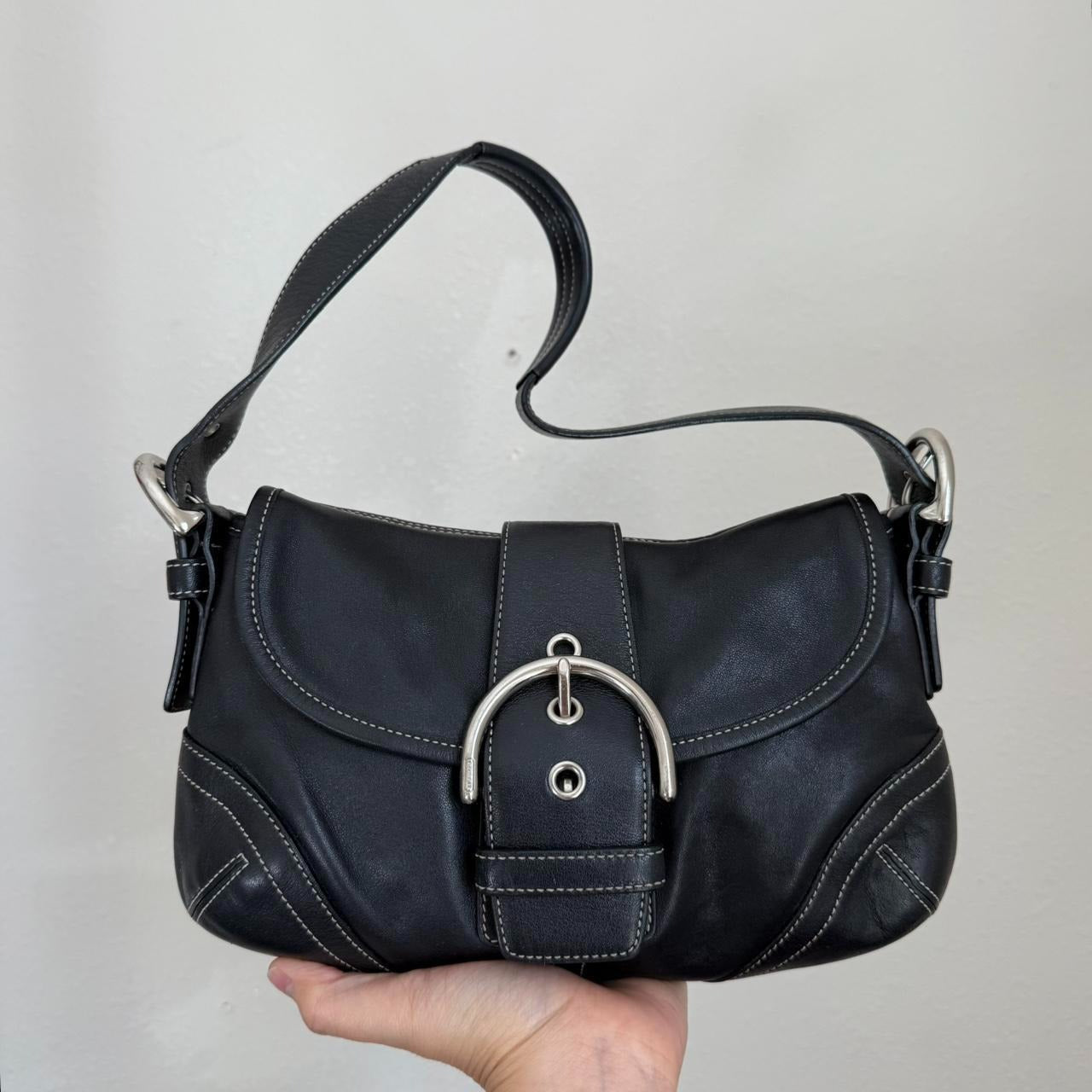 🌺🩷 Authentic vintage Coach Soho shoulder bag black medium 🤎🌆