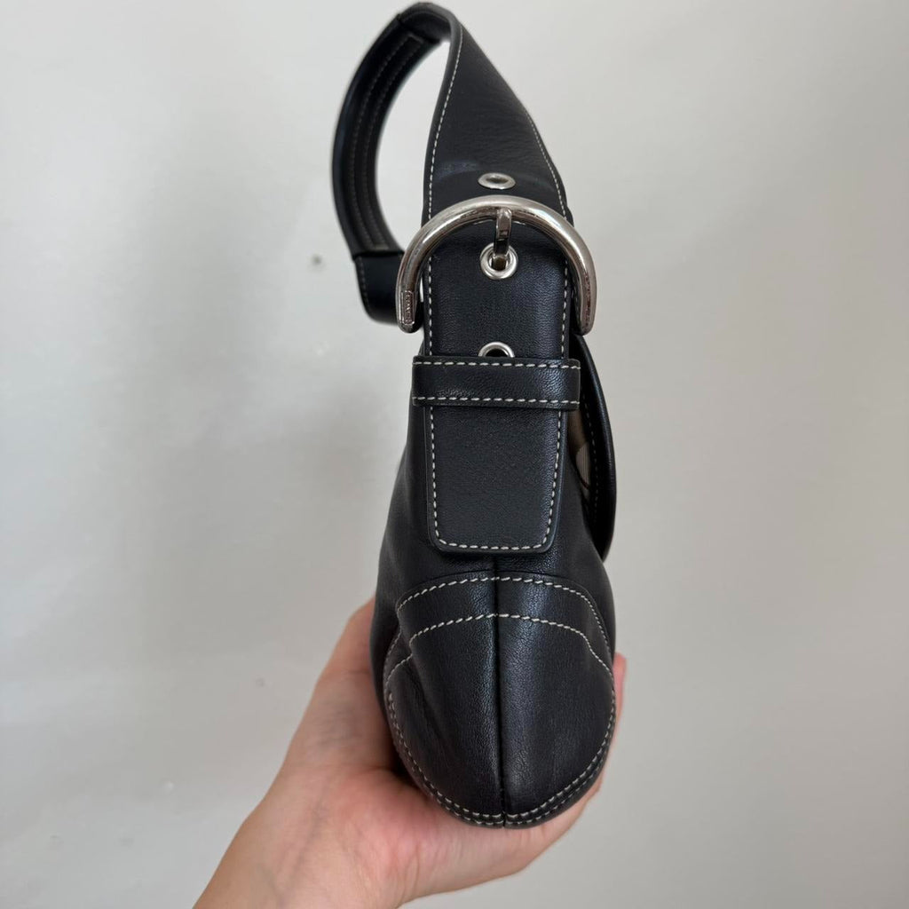 🌺🩷 Authentic vintage Coach Soho shoulder bag black medium 🤎🌆