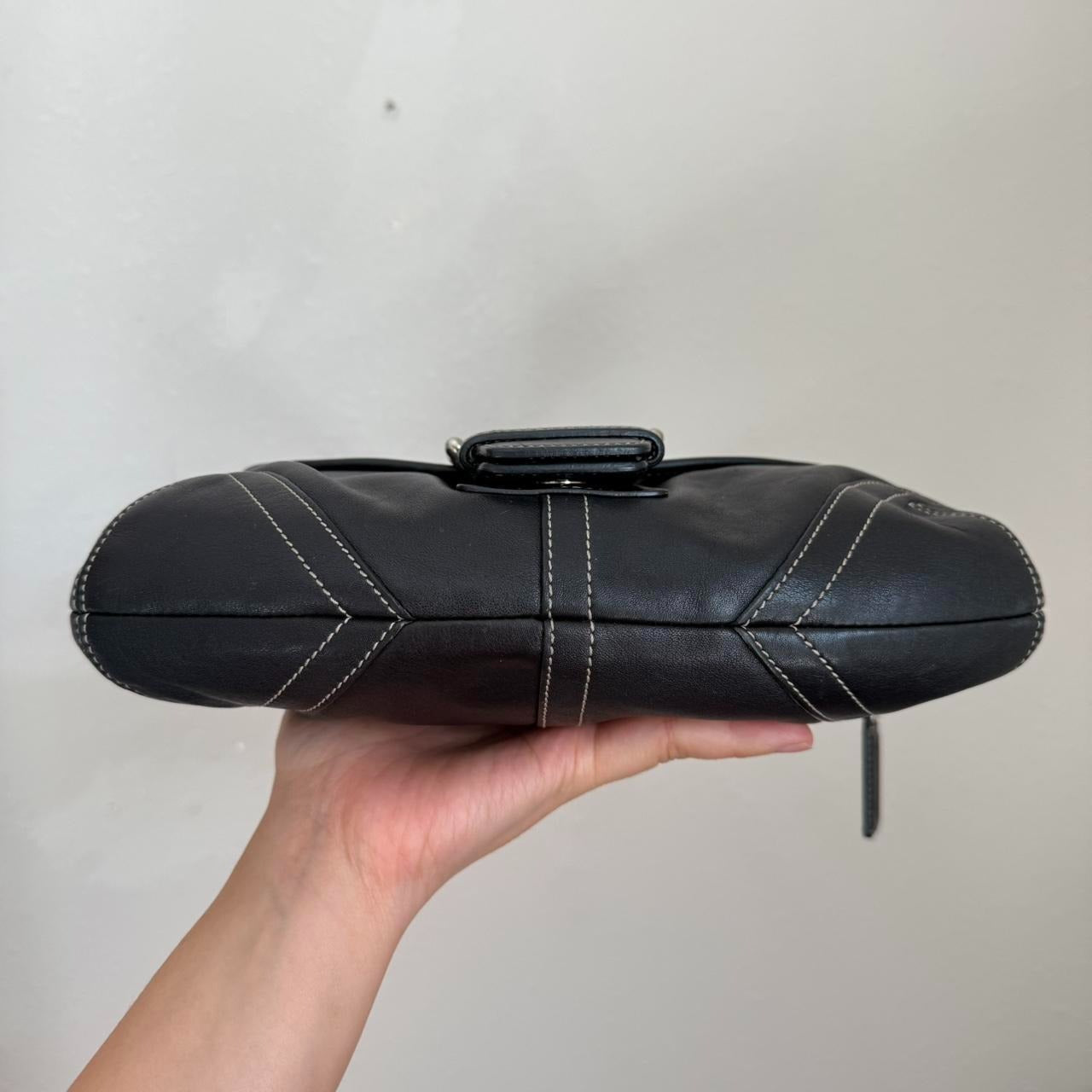 🌺🩷 Authentic vintage Coach Soho shoulder bag black medium 🤎🌆