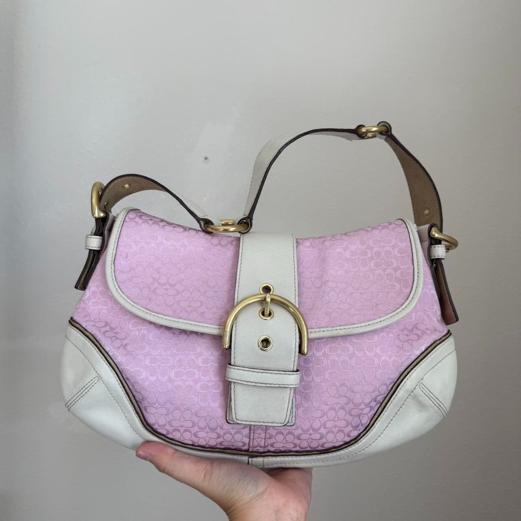 🌺🩷 Vintage Coach Soho Jacquard shoulder bag 🤎🌆