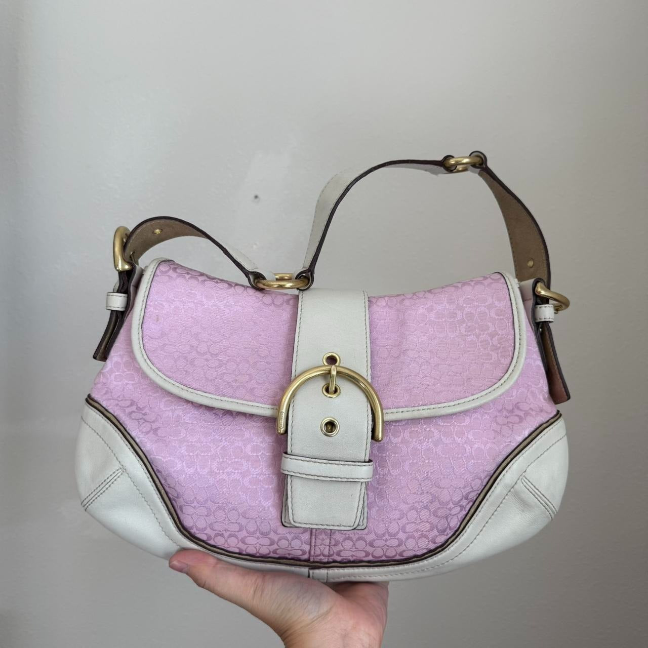 🌺🩷 Vintage Coach Soho Jacquard shoulder bag 🤎🌆