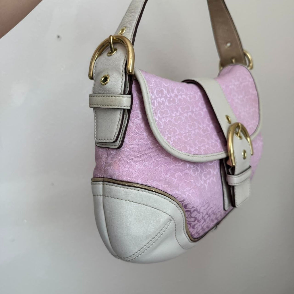 🌺🩷 Vintage Coach Soho Jacquard shoulder bag 🤎🌆