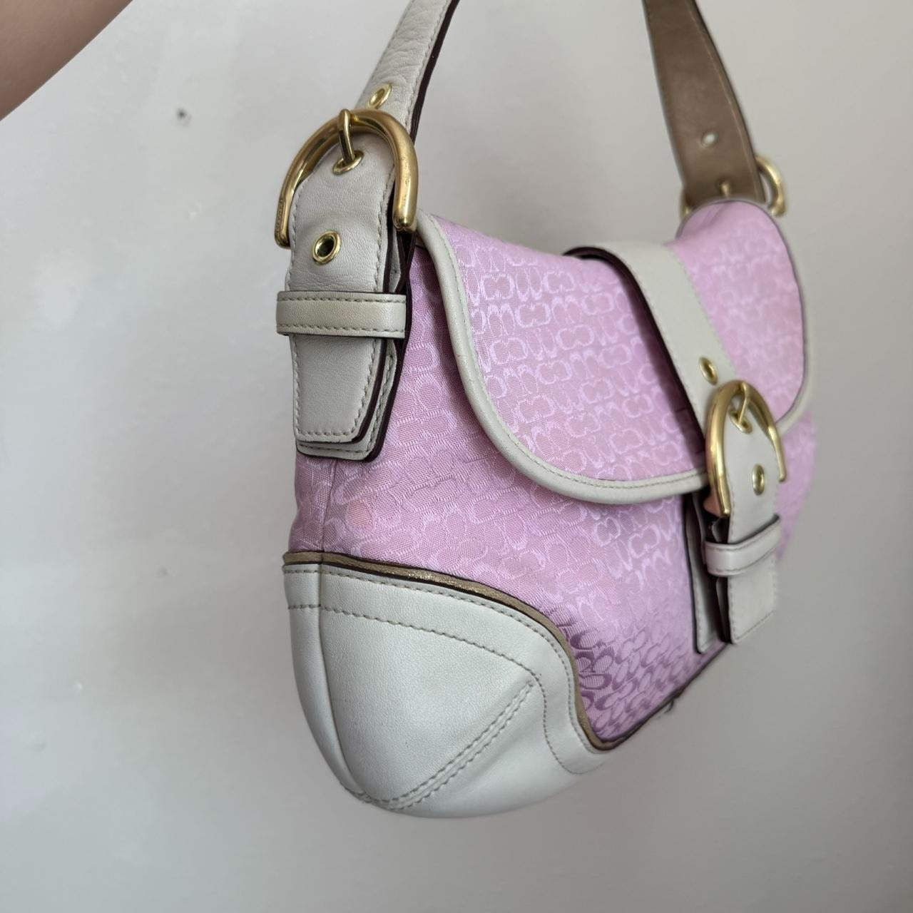 🌺🩷 Vintage Coach Soho Jacquard shoulder bag 🤎🌆