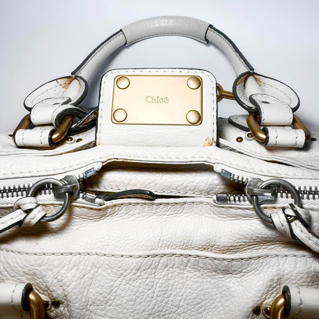 🌺🩷 Pre-Owned Chloe Paddington cream/ off white leather🍂✨ 🤎🌆