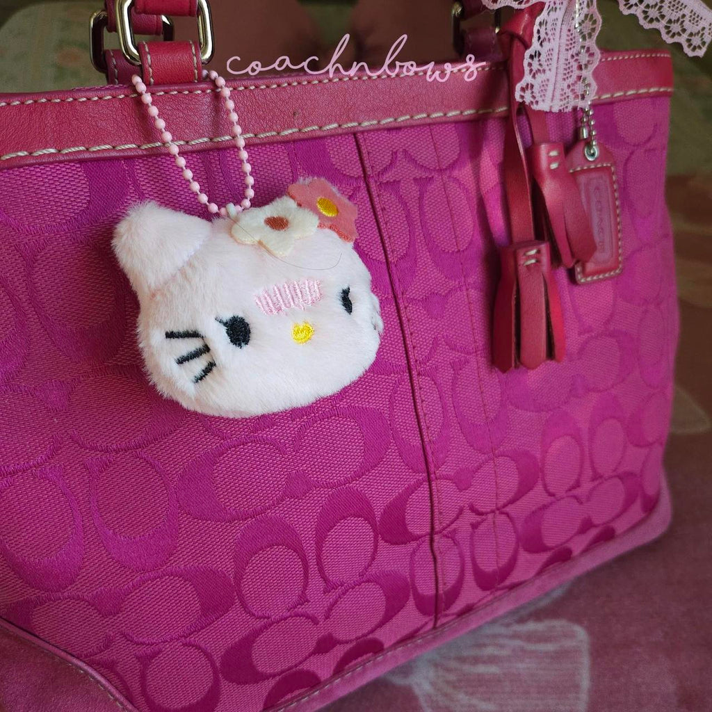 🌺🩷 Y2K Vintage Coach Pink Handbag Tote Purse🍎🔥 🤎🌆