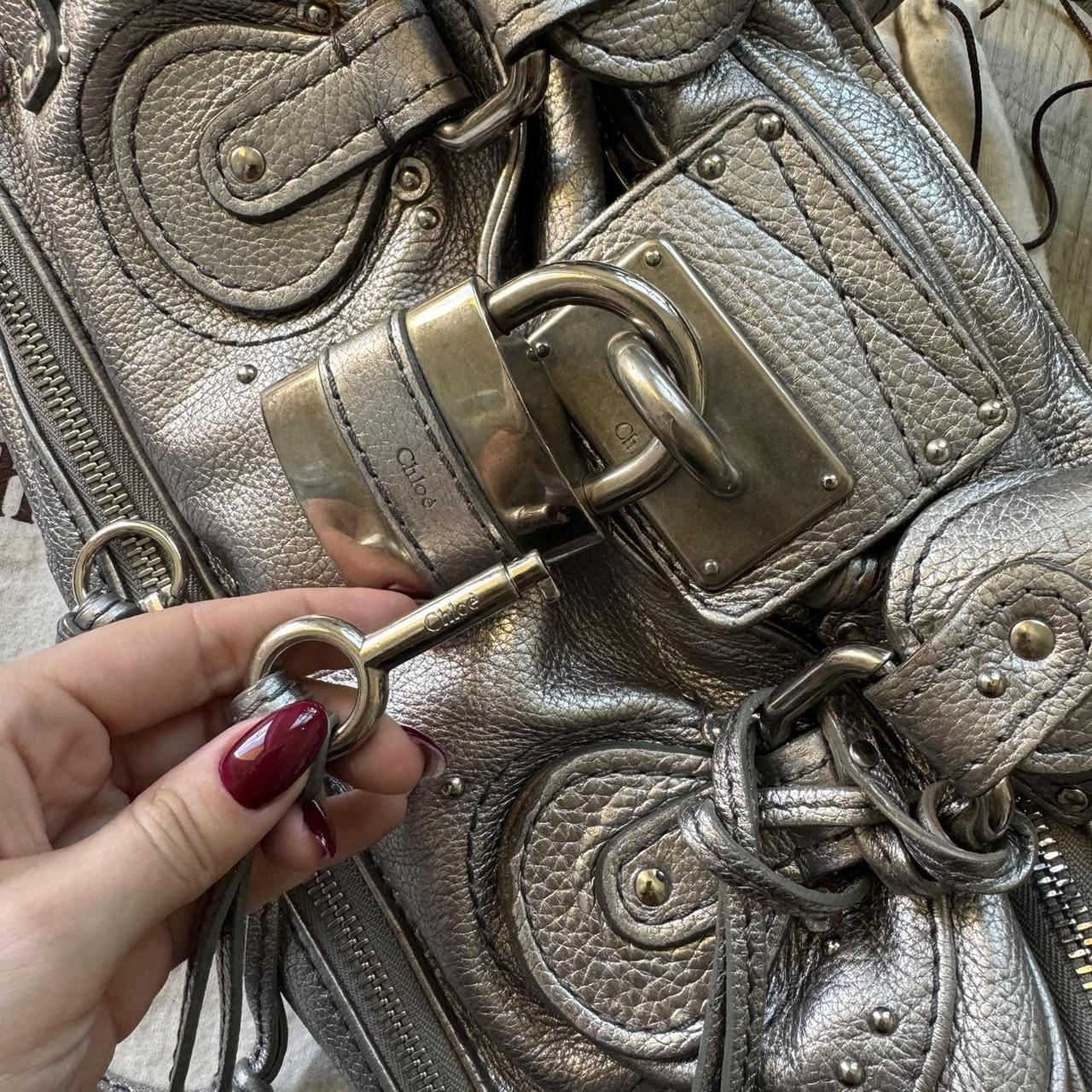 🌺🩷 Authentic silver Chloe paddington bag🥬🎄 🤎🌆