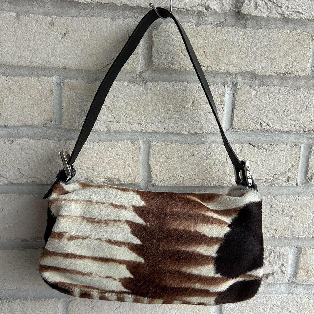 🌺🩷 🍇💜PreOwned RARE 2000s archive vintage Fendi animal print pony🍇💜 🤎🌆