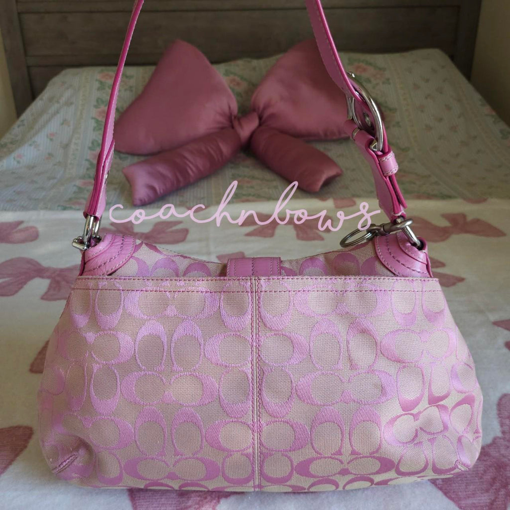 🌺🩷 Vintage Barbie Pink Soho Buckle Signature Cs Rare Shoulder Purse🩷🍒 🤎🌆