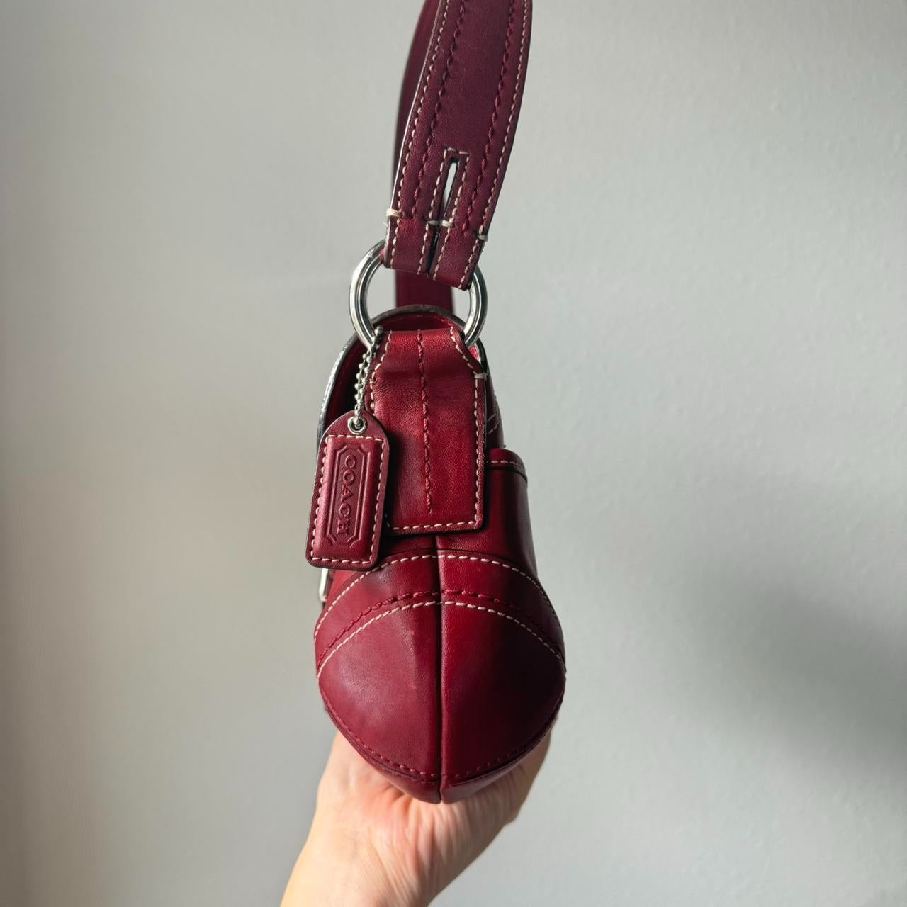 🌺🩷 Authentic Coach Soho shoulder bag burgundy 🤎🌆